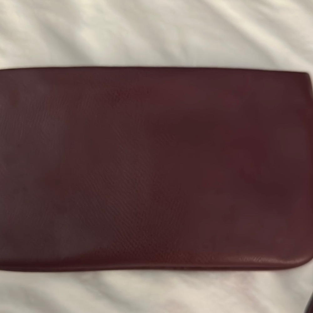 Coach Burgundy Leather Clutch Wristlet - Picture 4 of 9